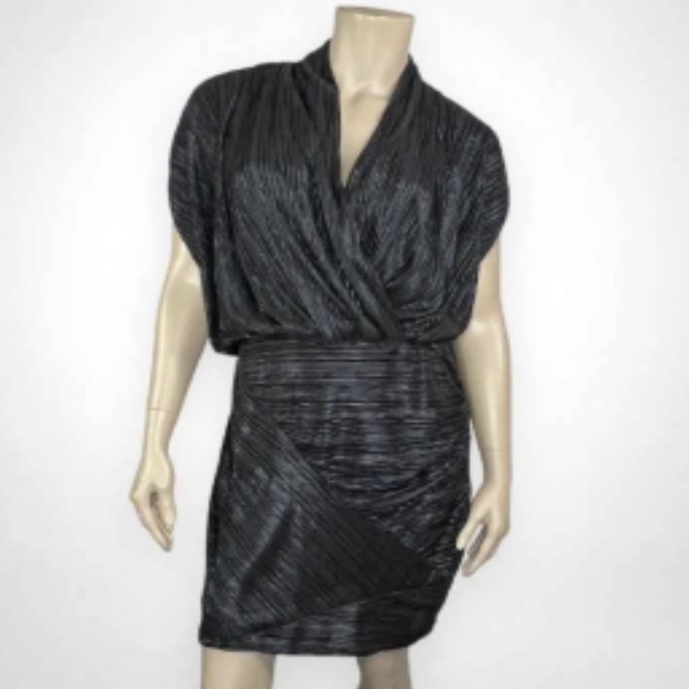 Black Metallic Rachel Roy Cocktail Dress
